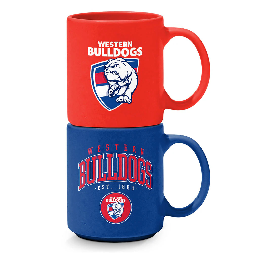 WESTERN BULLDOGS SET OF 2 STACKABLE MUGS