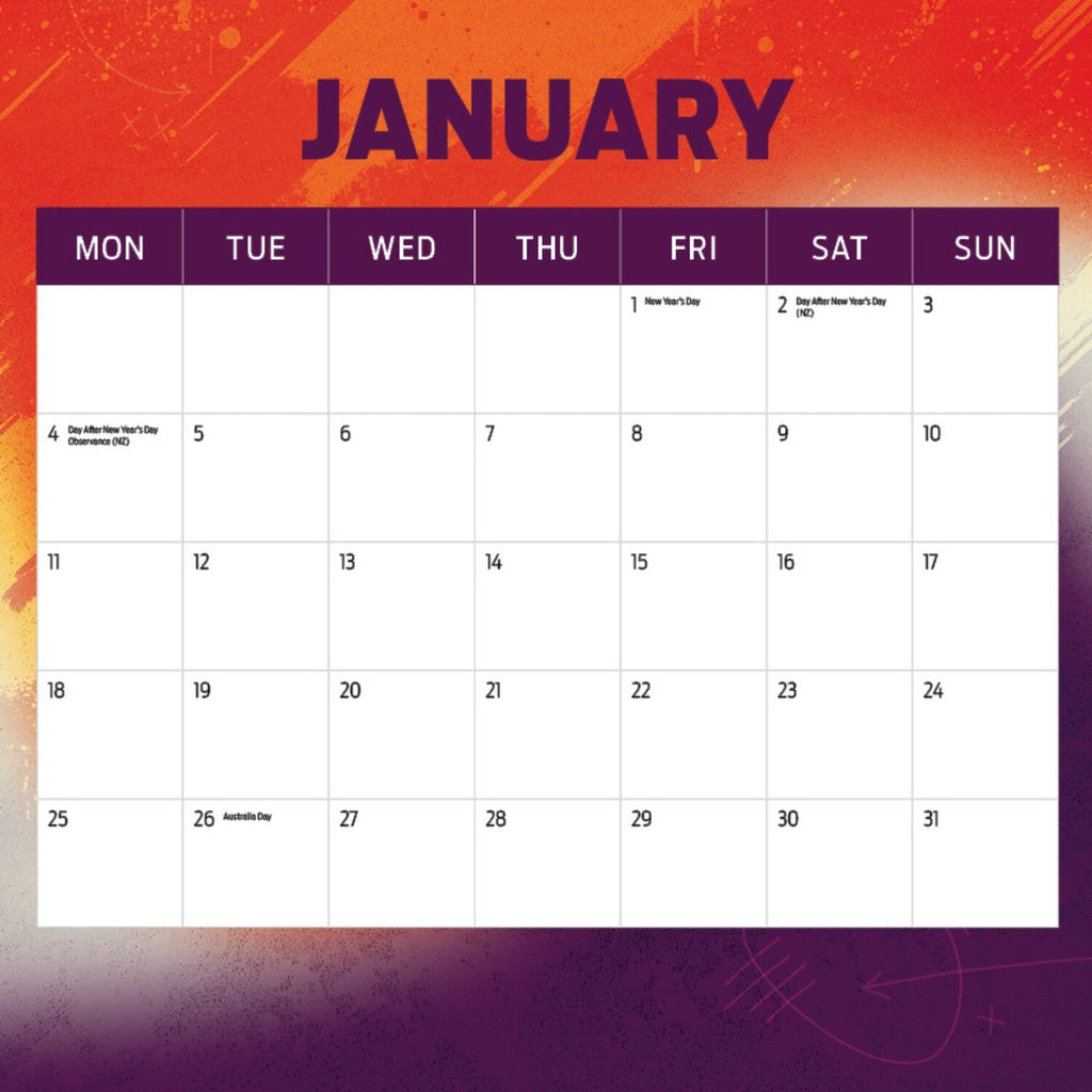 AFL WOMENS CALENDAR: 2027