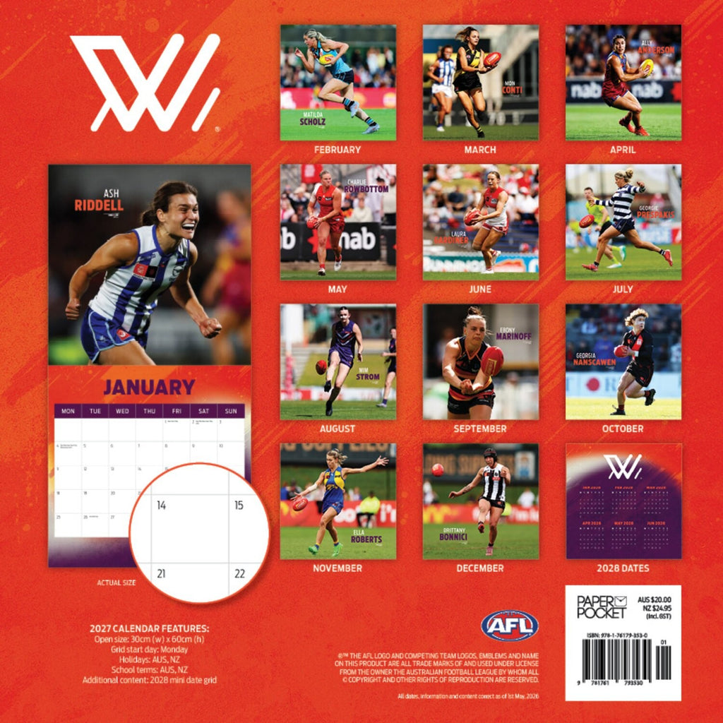 AFL WOMENS CALENDAR: 2027