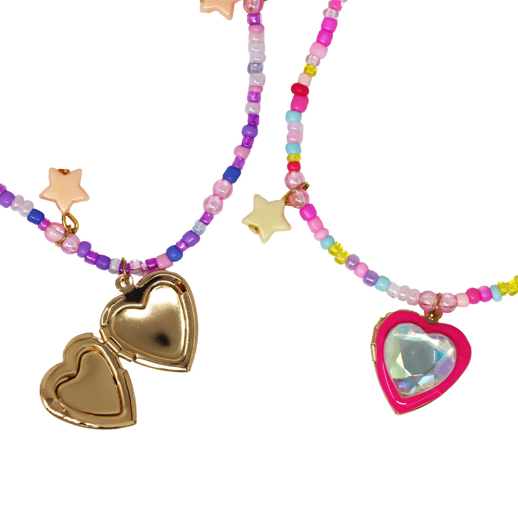 PINK POPPY - BFF SPARKLE HEART BESTIE NECKLACE SET
