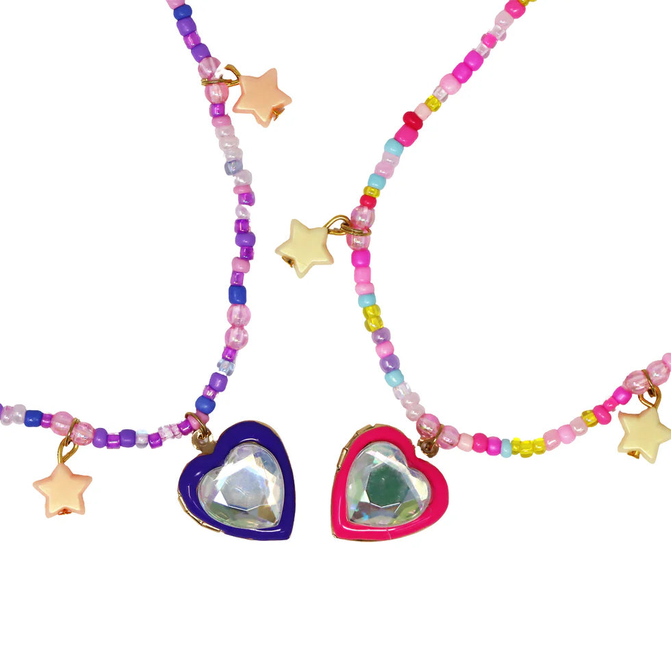 PINK POPPY - BFF SPARKLE HEART BESTIE NECKLACE SET