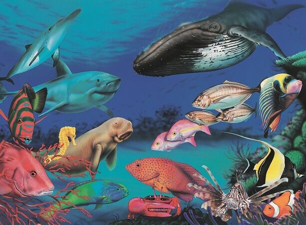 BLUE OPAL WILD AUSTRALIA BENEATH THE OCEAN 200 PIECES