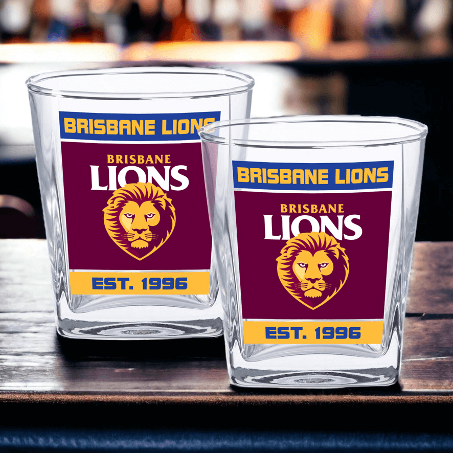BRISBANE LIONS SET OF 2 SPIRITS GLASSES