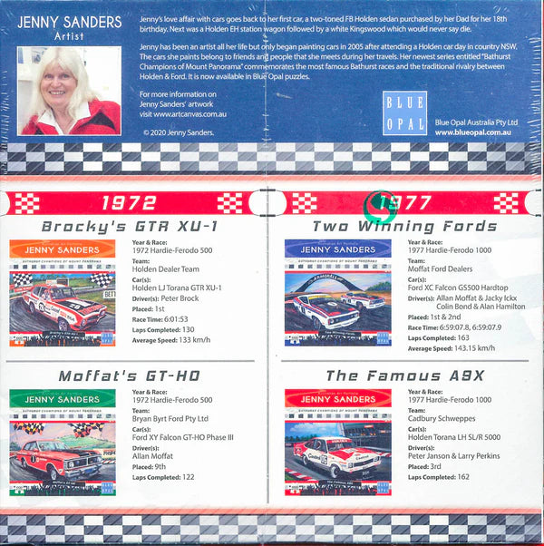BLUE OPAL JENNY SANDERS - BATHURST CHAMPIONS OF MOUNT PANORAMA TWO WINNING FORDS