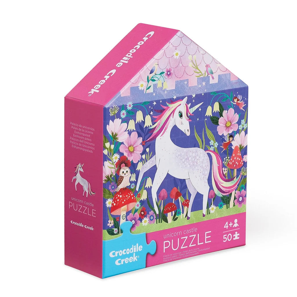 Crocodile Creek - Flat House Puzzle 50 piece Unicorn Castle