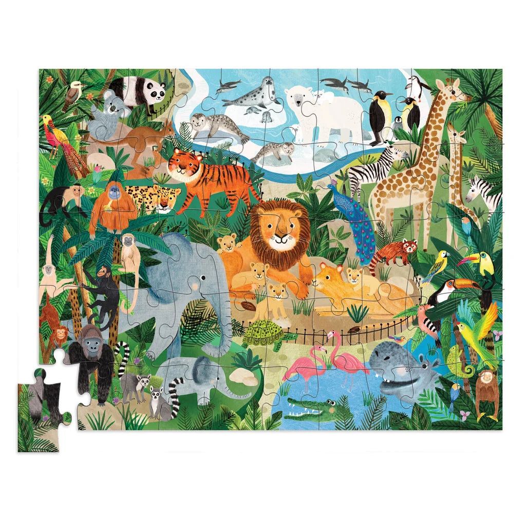 Crocodile Creek - Flat House Puzzle 50 piece Zoo