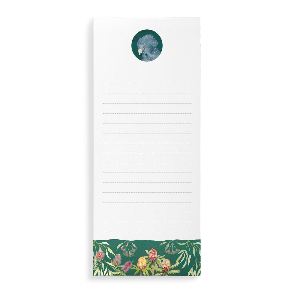 COTTONWOOD MAGNETIC LIST NOTEPAD COCKATOO