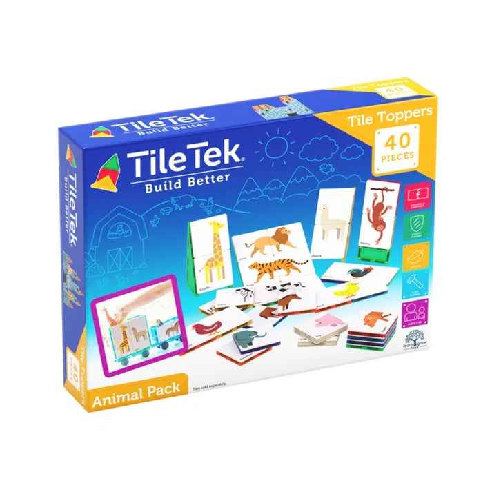 TILETEK BUILD BETTER TILE TOPPERS ANIMAL PACK 40 PIECES