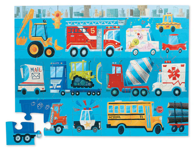 Crocodile Creek Classic Floor Puzzle 36 pc Vehicles