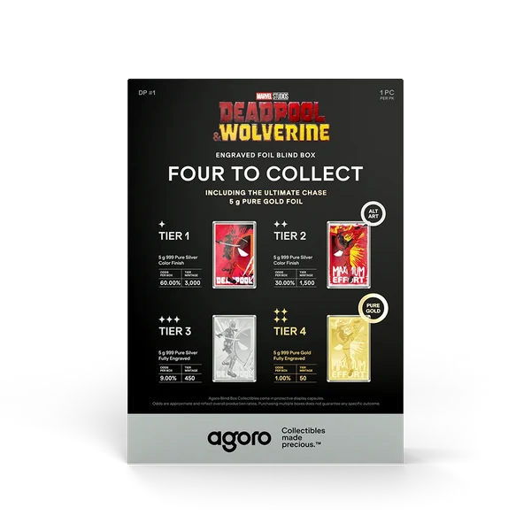 Deadpool Blind Box 5g Silver Collectible Foil
