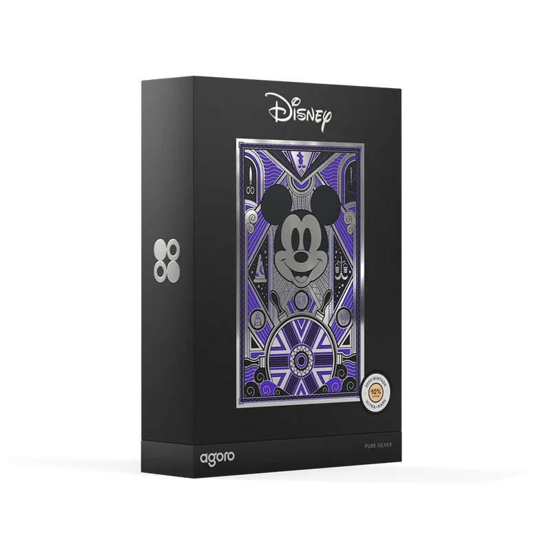 Mickey Mouse Art Deco 5g Silver Collectible Foil
