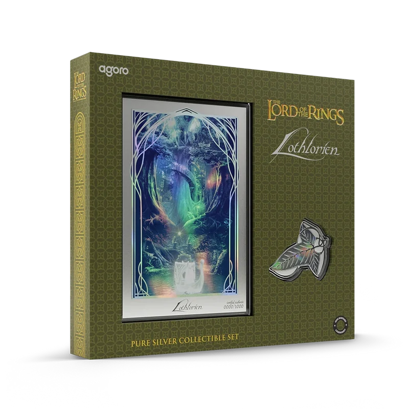 The Lord of the Rings Lothlorien Collectible 1/2oz Silver Coin + 5g Silver Foil Set.