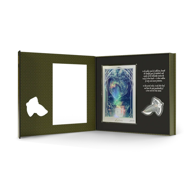 The Lord of the Rings Lothlorien Collectible 1/2oz Silver Coin + 5g Silver Foil Set.