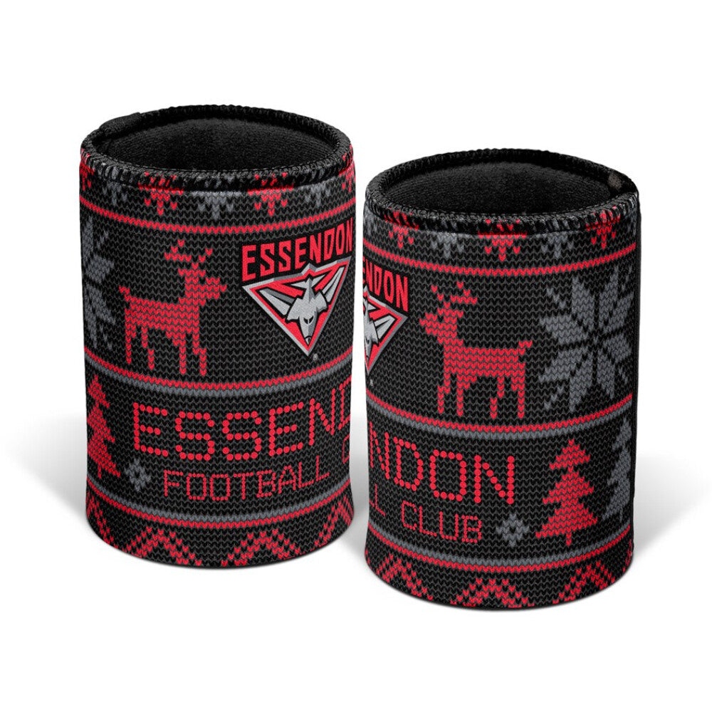 Essendon Bombers Christmas Stubby Holder