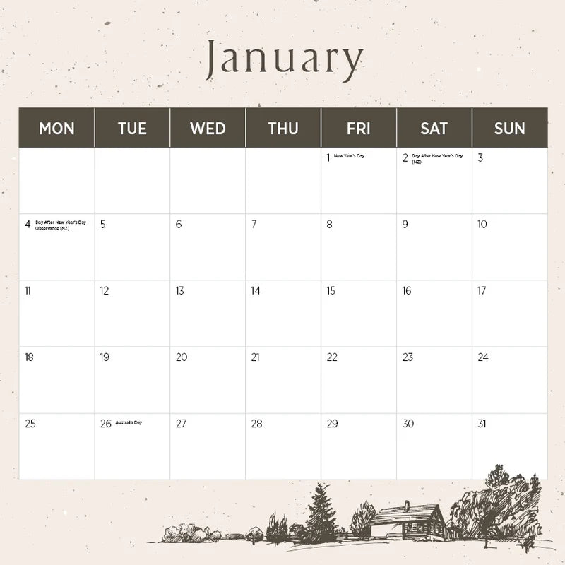 ENGLISH COUNTRYSIDE CALENDAR: 2027