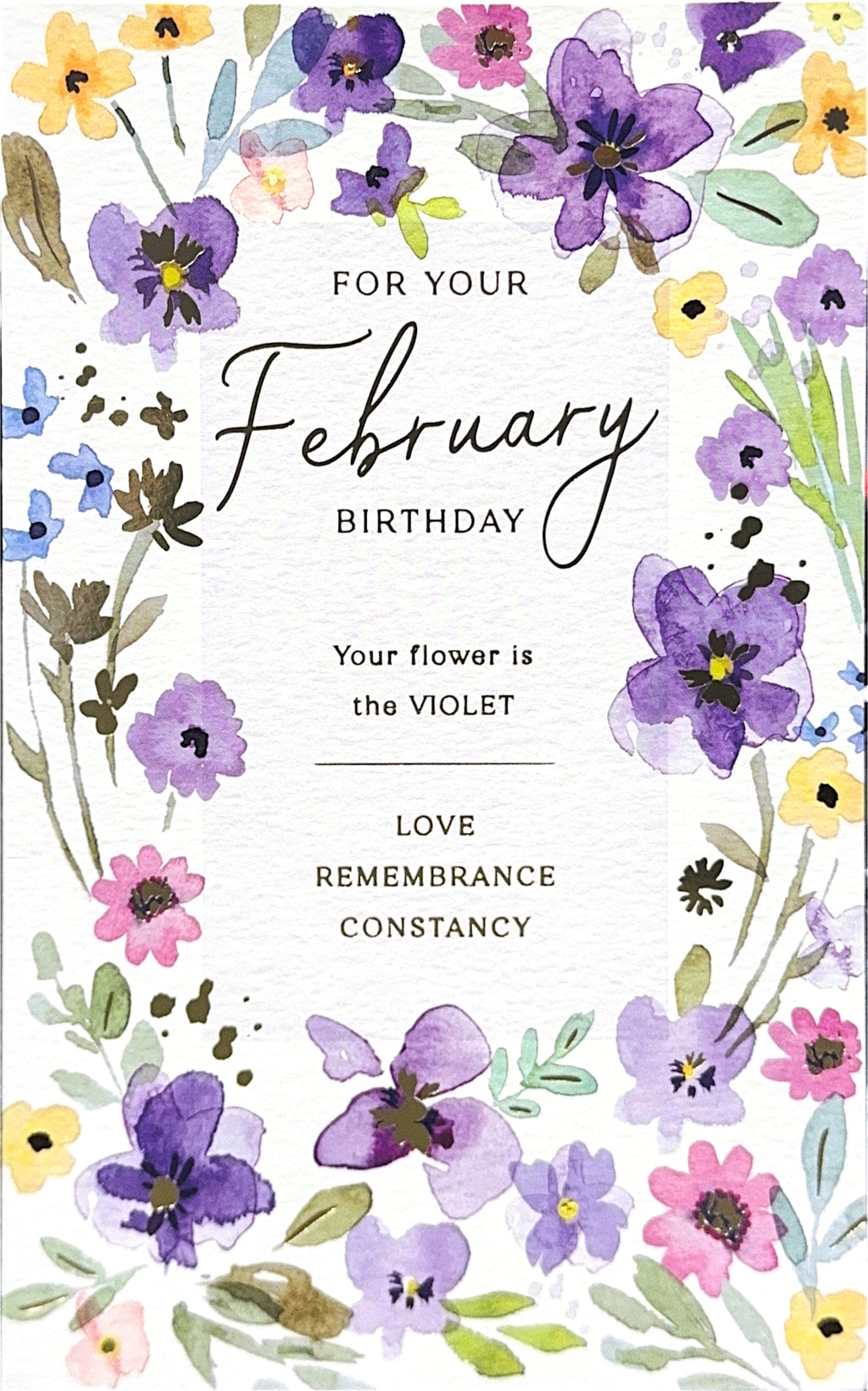 FEBRUARY MONTHLY BIRTHDAY CARD