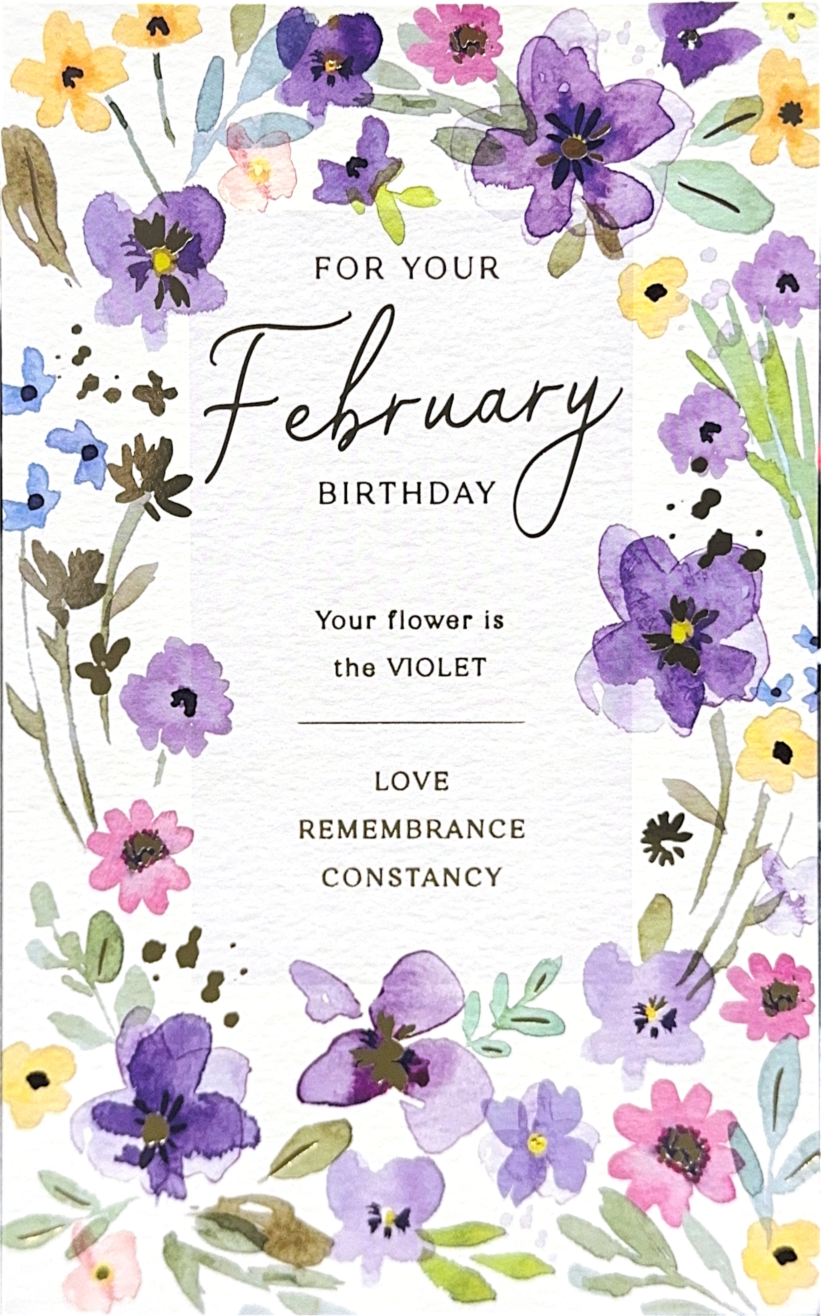 FEBRUARY MONTHLY BIRTHDAY CARD