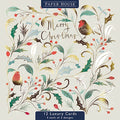 Boxed Card Pack of 12 (3 designs)-Christmas Foliage