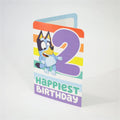 BLUEY PURPLE 2 RAINBOW STRIPES GREETING CARD