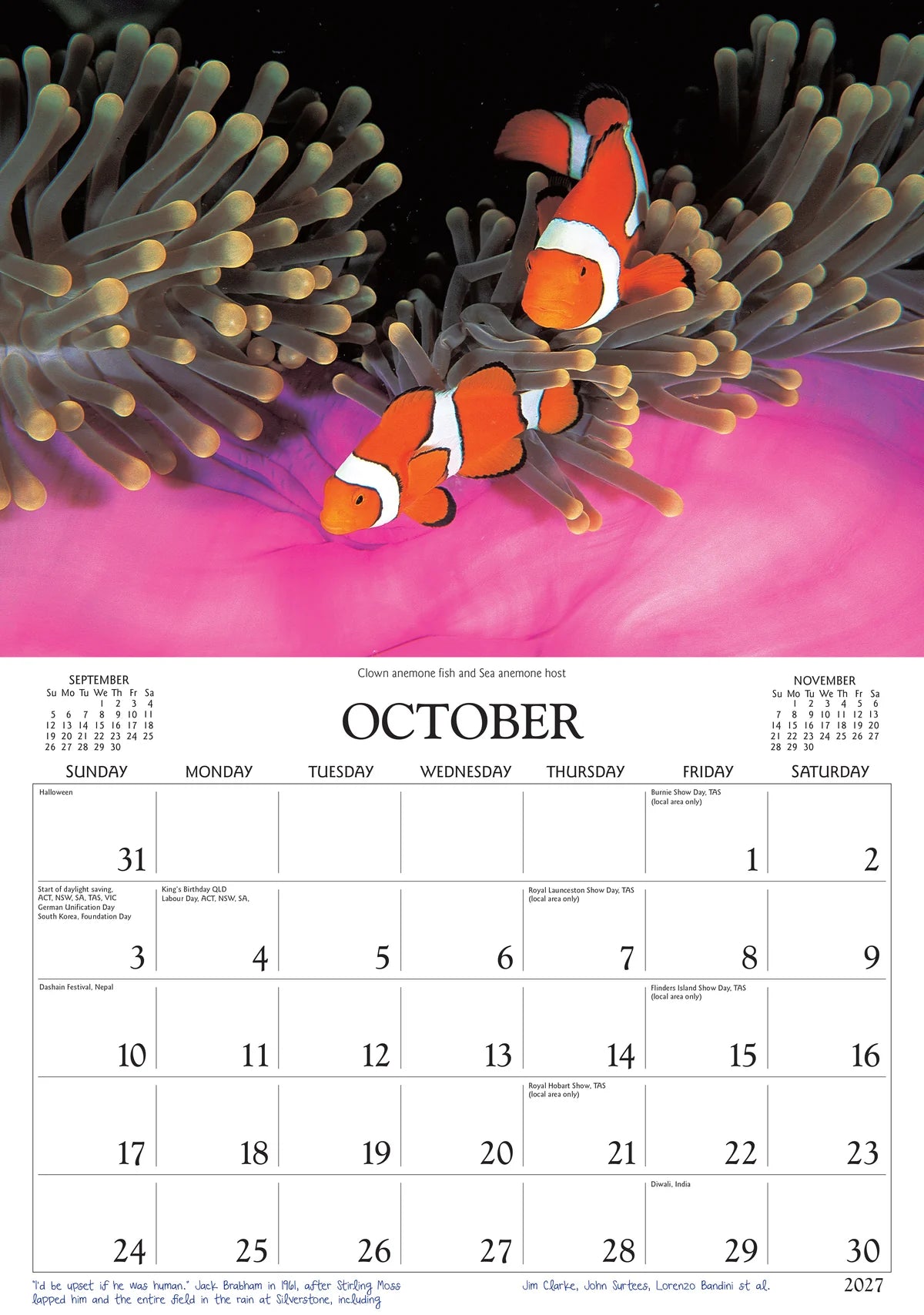 GREAT BARRIER REEF CALENDAR: 2027