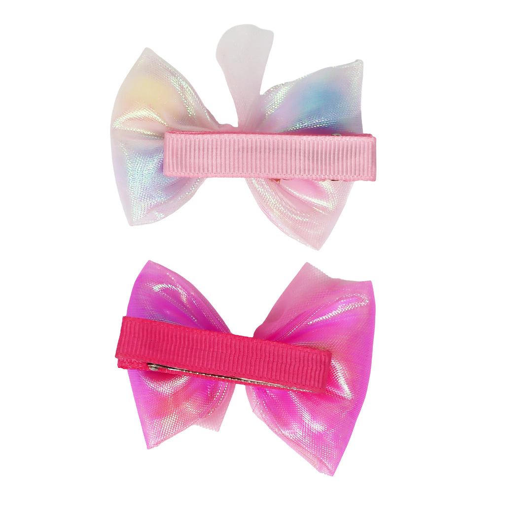 PINK POPPY - POM POM BOW HAIR CLIP