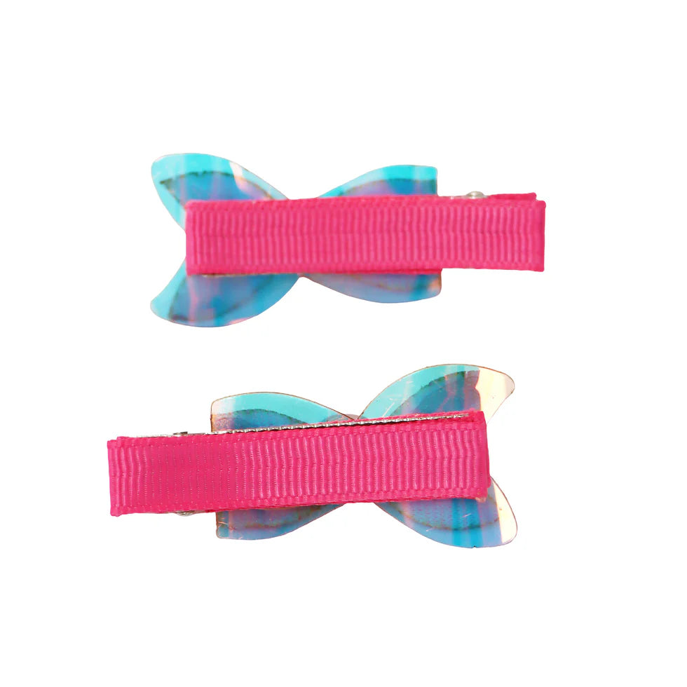 PINK POPPY - PEARL MERMAID TAIL HAIR CLIPS