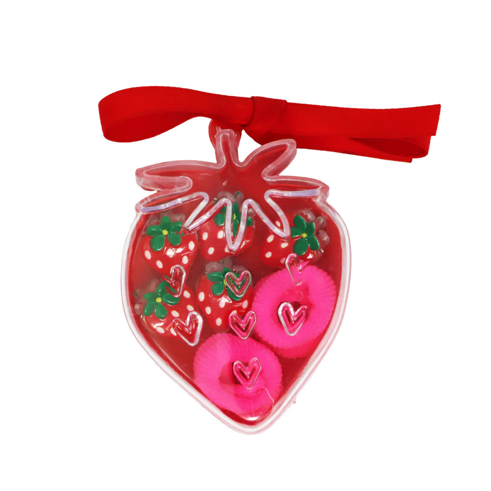 PINK POPPY - MINI STRAWBERRY HAIR CLIP SET