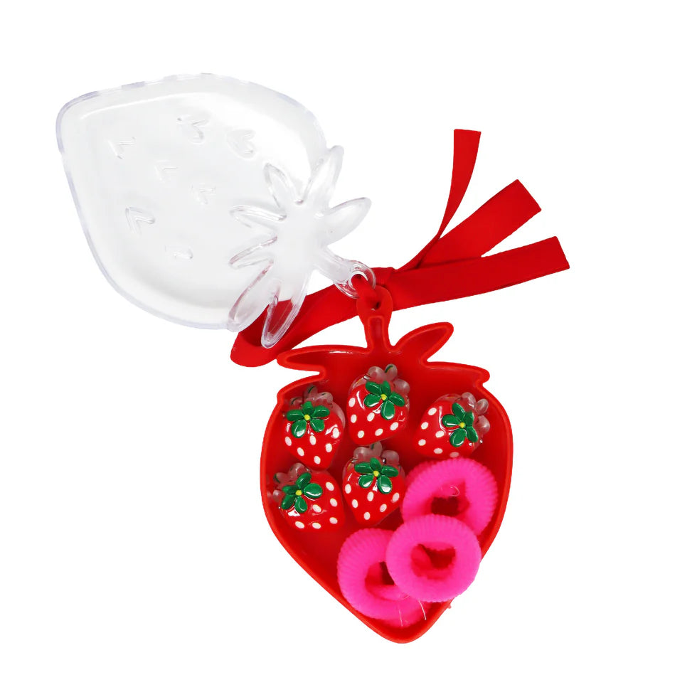 PINK POPPY - MINI STRAWBERRY HAIR CLIP SET