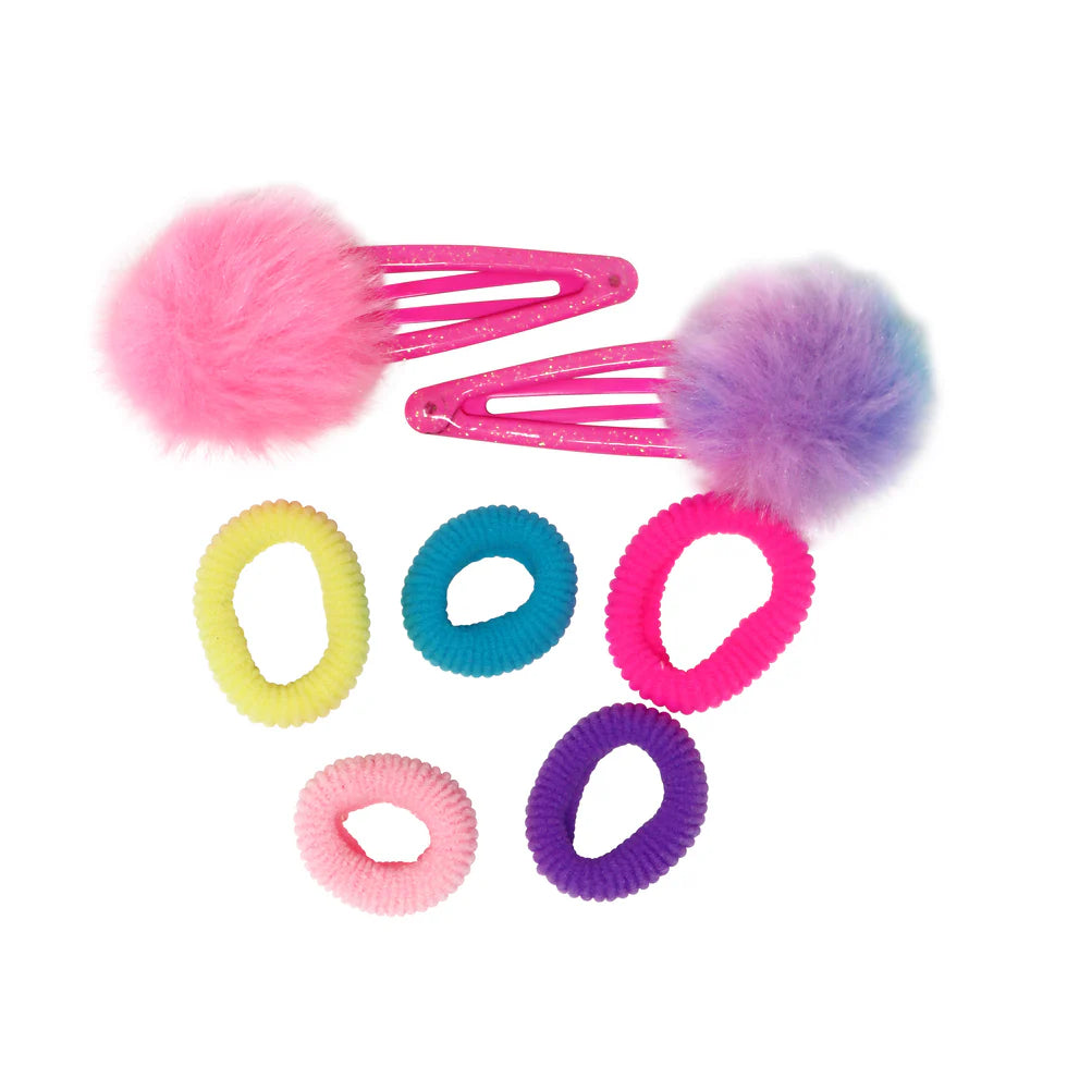 PINK POPPY - POM POM HAIR CLIPS & ELASTICS
