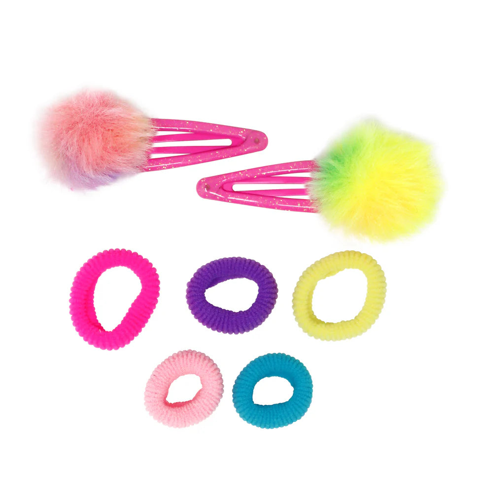 PINK POPPY - POM POM HAIR CLIPS & ELASTICS