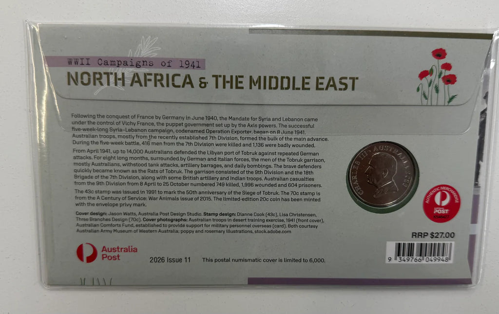 2026 20C WWII CAMPAIGNS OF 1941 GREECE AND CRETE UNCIRCULATED COIN