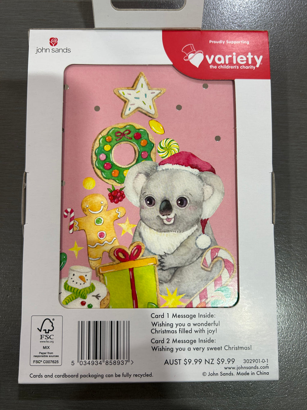 CHRISTMAS CHARITY BOXED CARDS SWEET HOLIDAY WISH