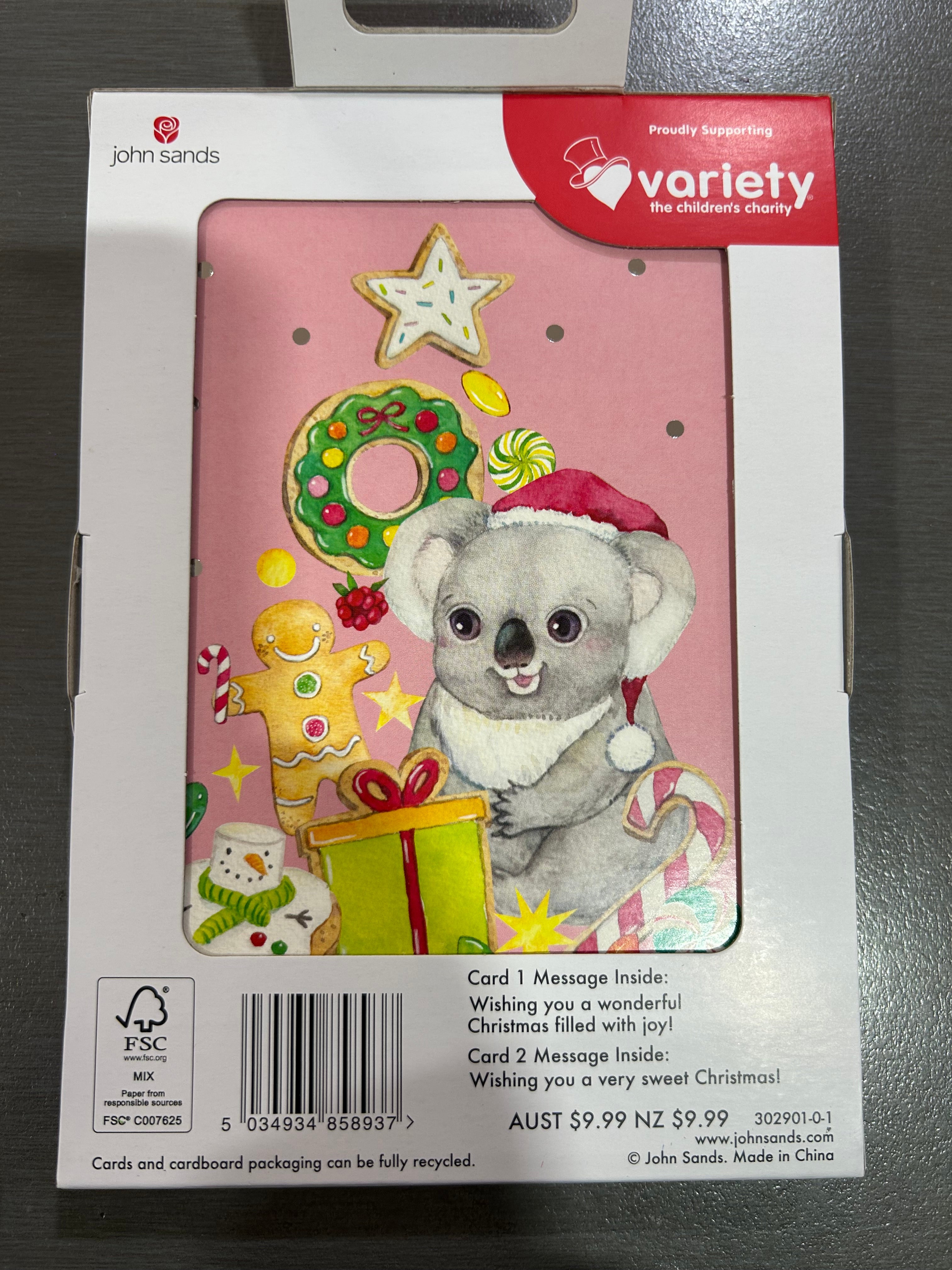 CHRISTMAS CHARITY BOXED CARDS SWEET HOLIDAY WISH