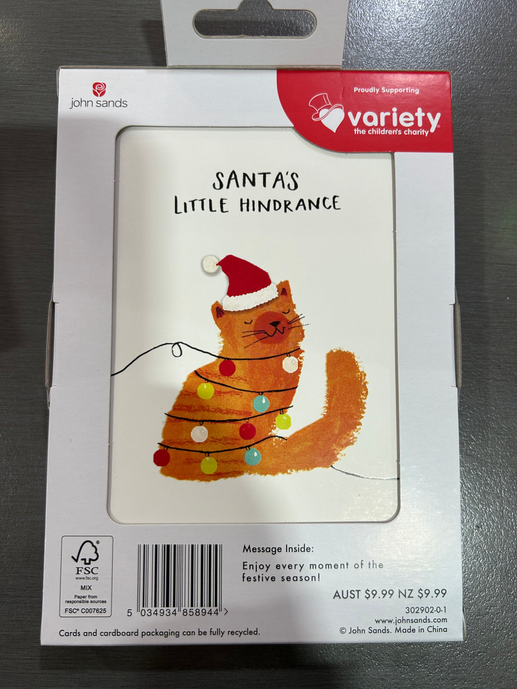 CHRISTMAS BOXED CHARITY CARD DOG AND CAT 10 PACK 2 DESIGNS