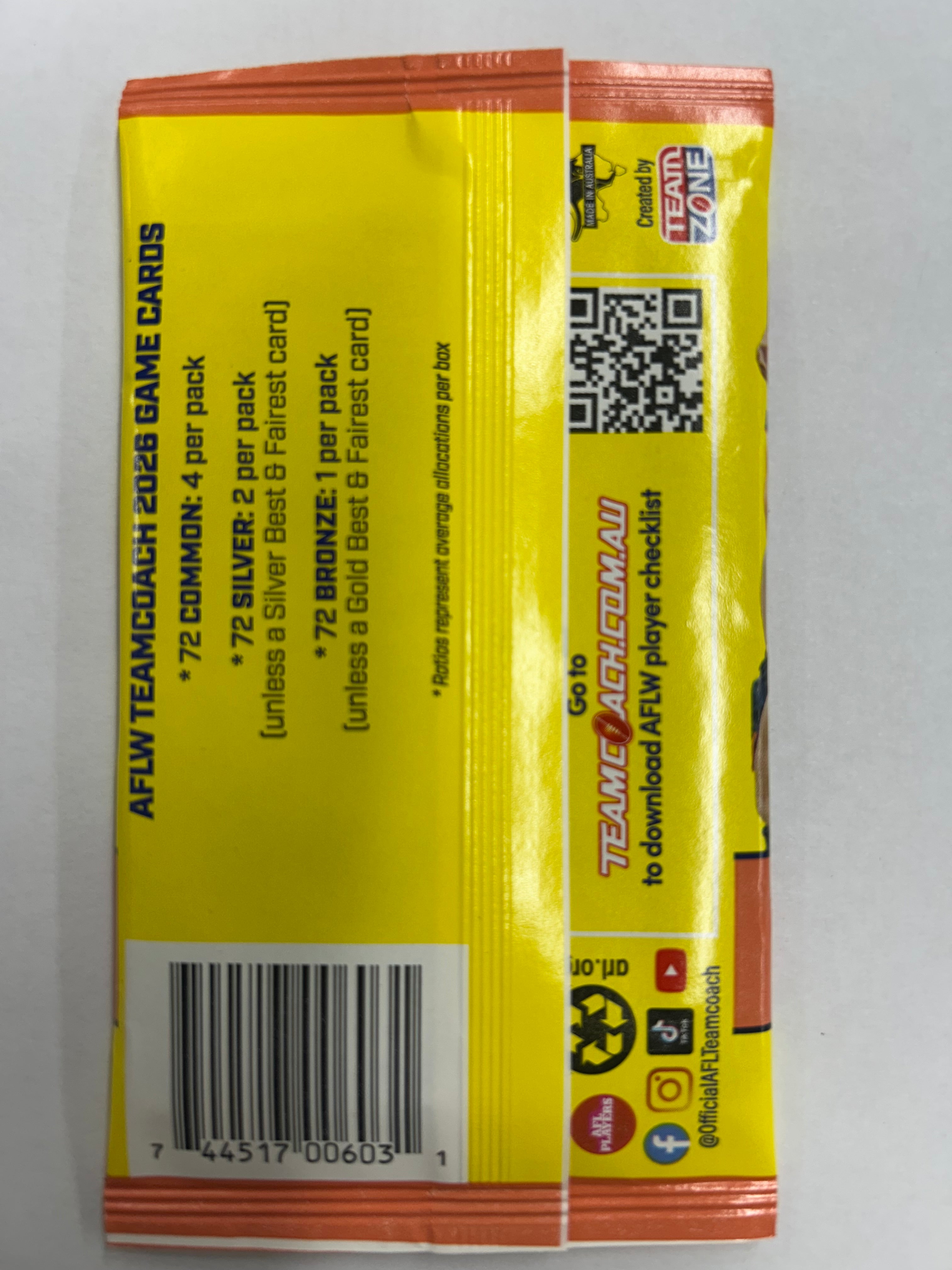 AFL WOMEN TEAMCOACH CARD PACKS: 2026