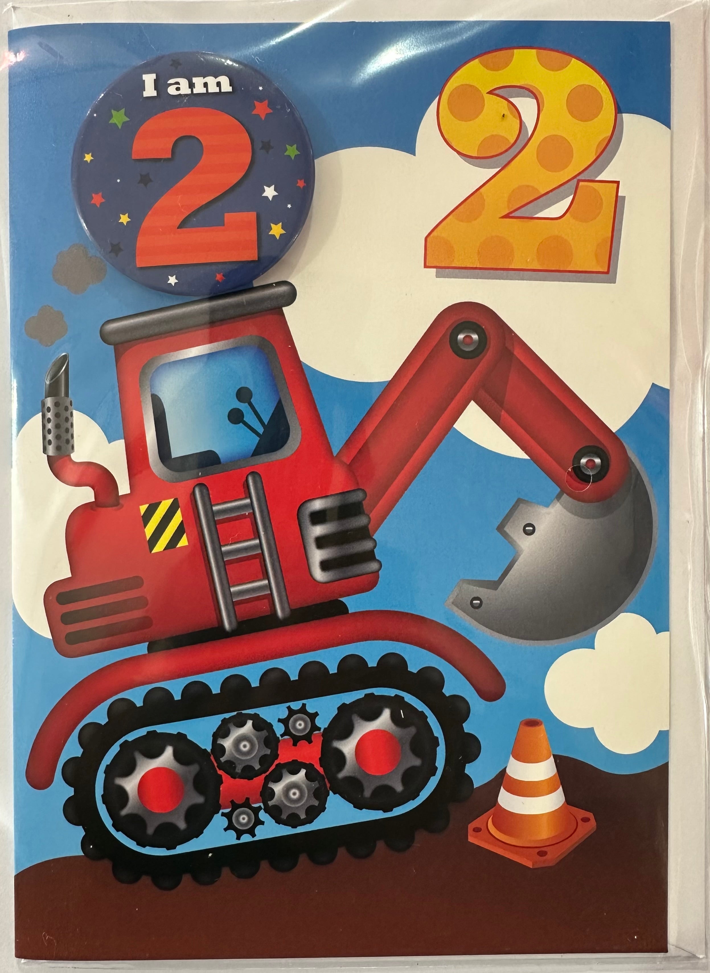PLANET HAPPY BADGE 2 BOY BIRTHDAY CARD