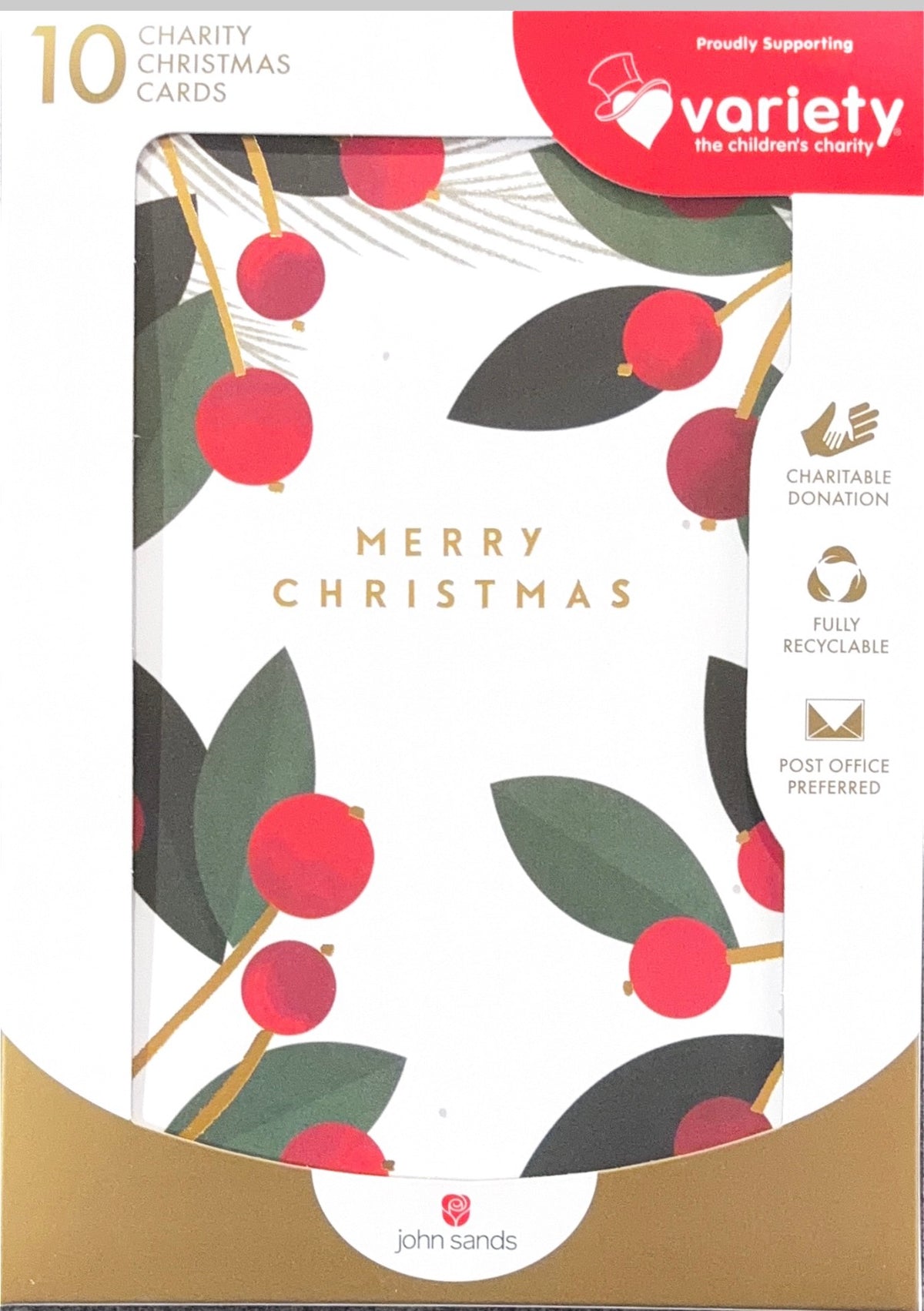 Charity Christmas Boxed Cards /Berries