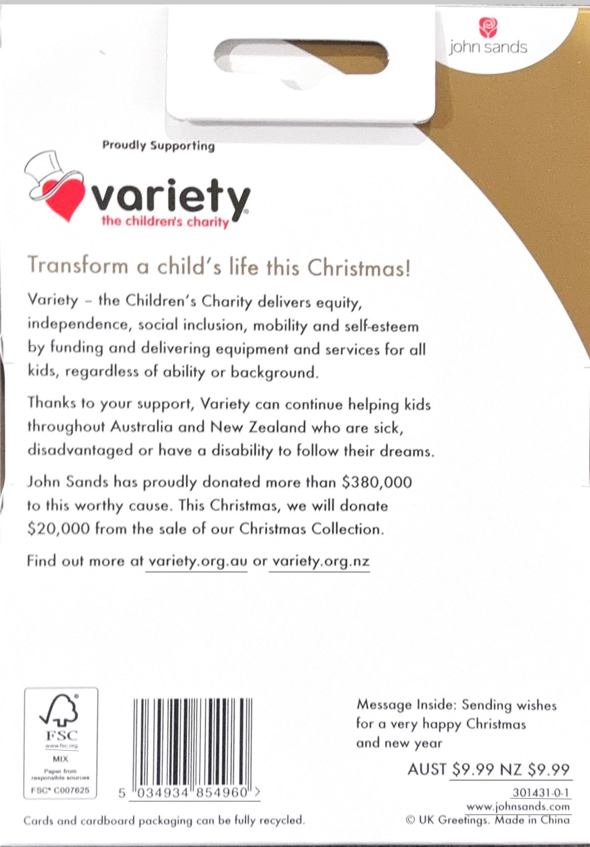 Charity Christmas Boxed Cards /Berries