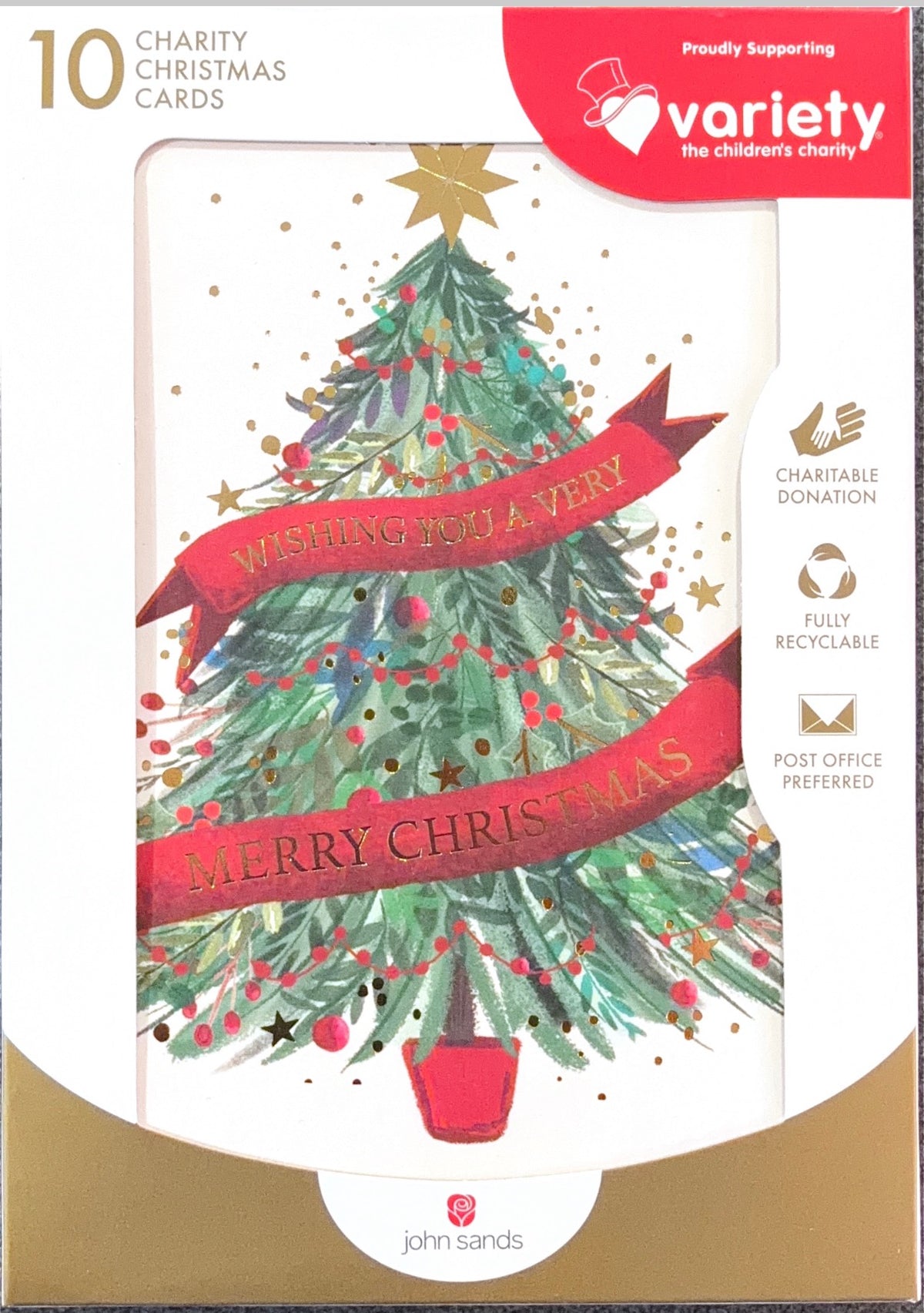 Charity Christmas Boxed Cards / Trad Tree
