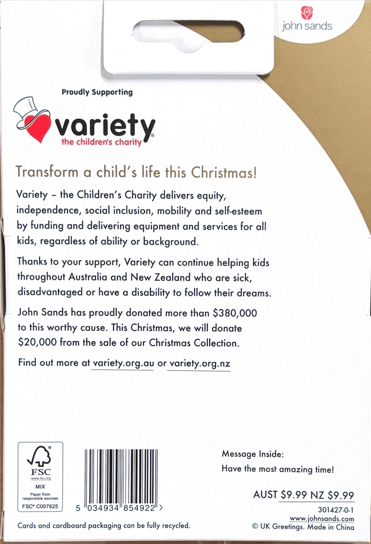 Charity Christmas Boxed Cards/  Knitted Dog Christmas Tree
