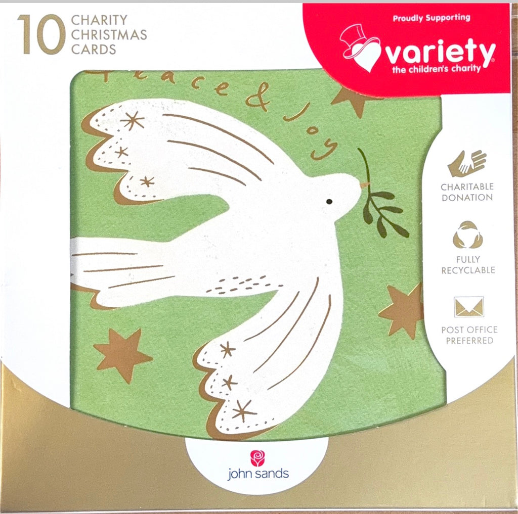 Charity Christmas Boxed Cards/ Peace &amp; Joy Dove