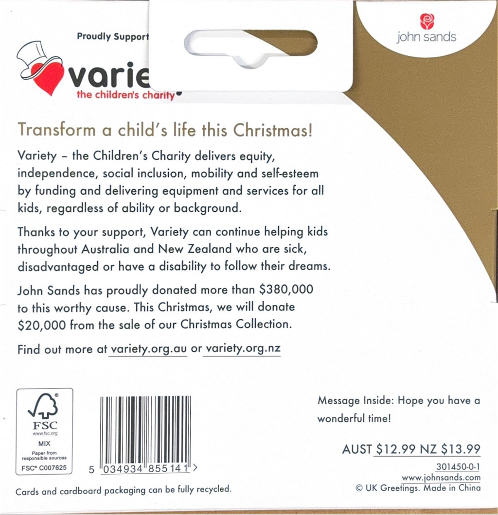 Charity Christmas Boxed Cards/ 2026 Geometric Bauble Holly