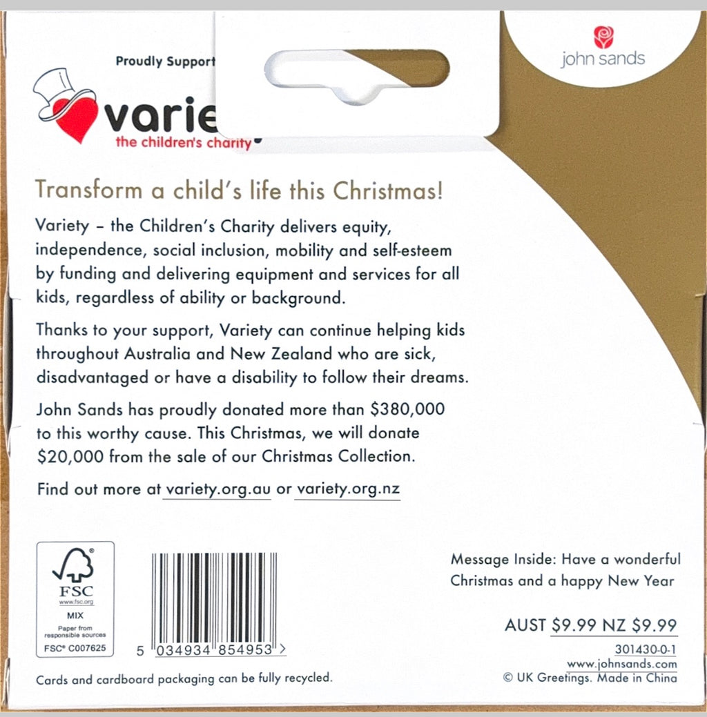 Charity Christmas Boxed Cards/ FESTIVE WISHES