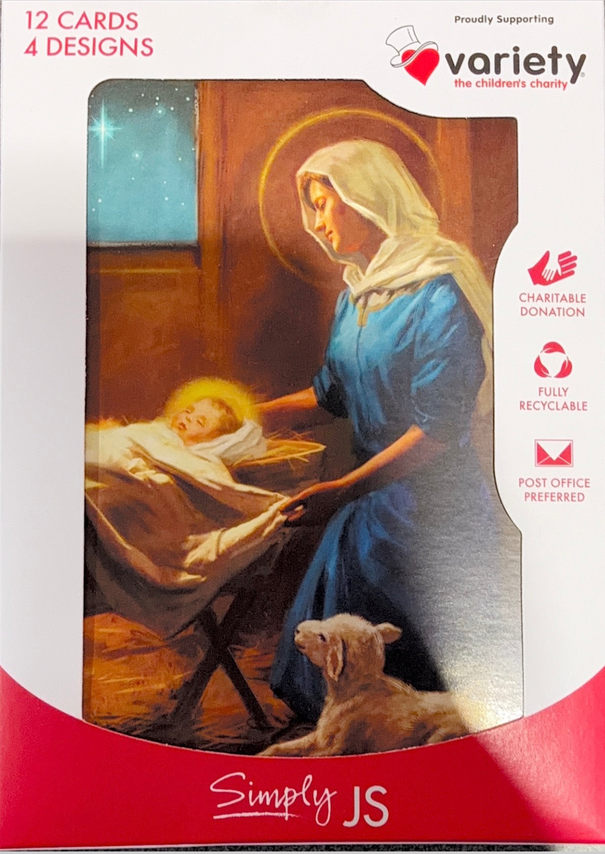 Charity Christmas Boxed Cards/ Traditional Nativity Scene