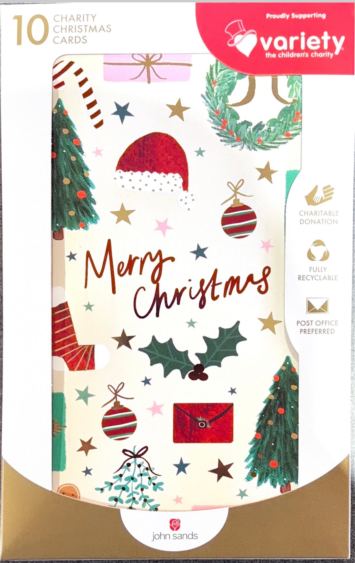 Charity Christmas Boxed Cards/ Merry Christmas Icon Collage