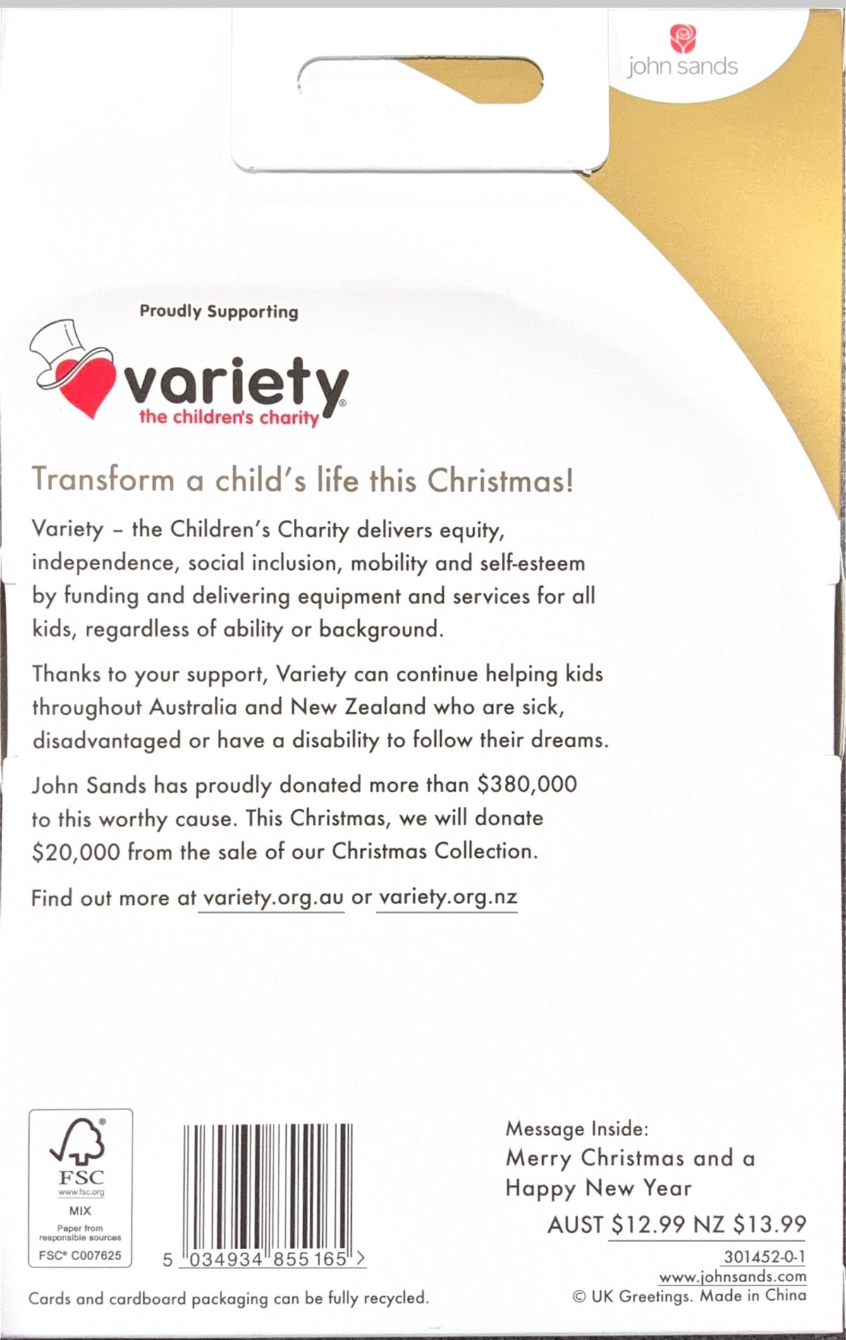Charity Christmas Boxed Cards/ Partridge