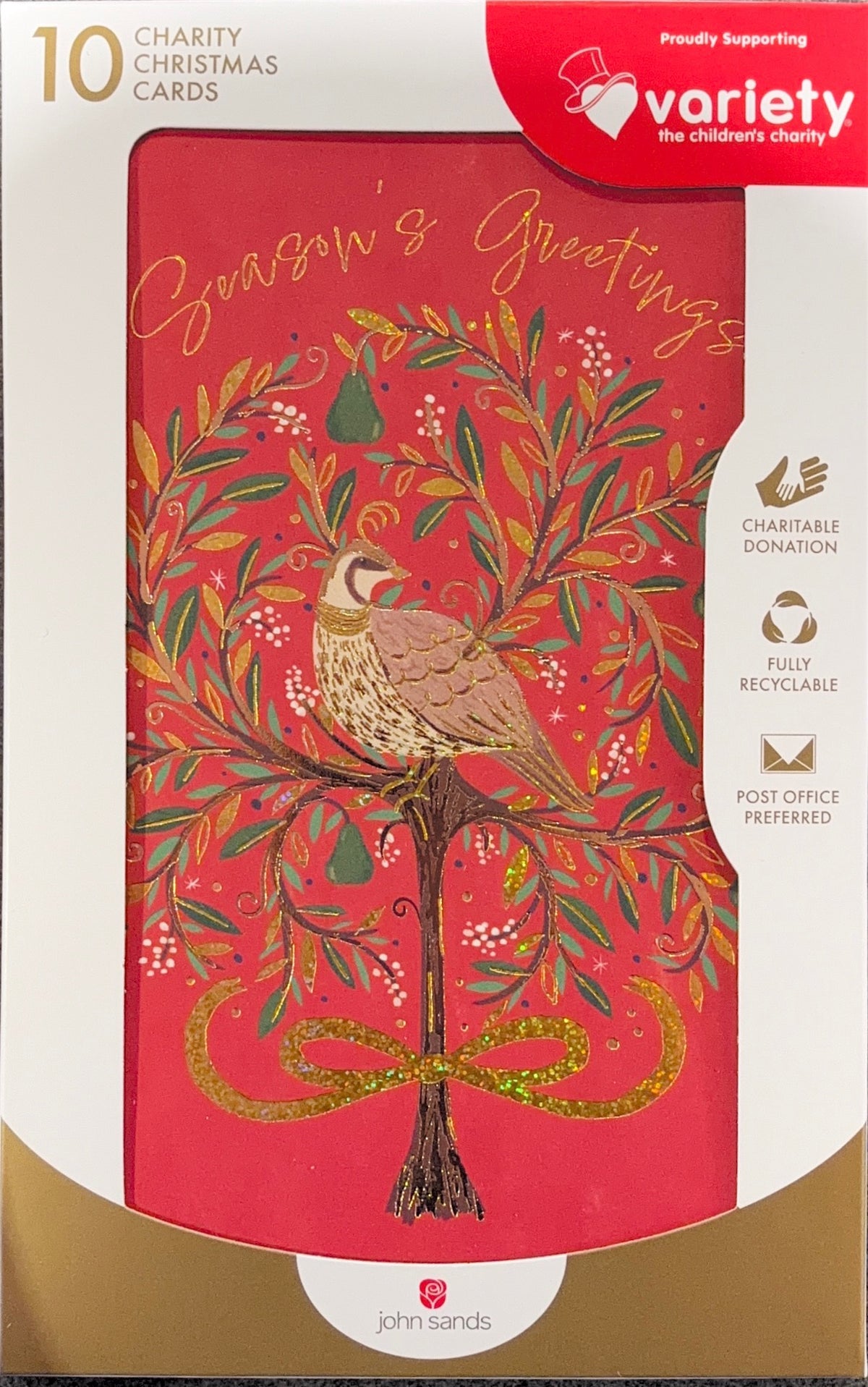 Charity Christmas Boxed Cards/ Partridge