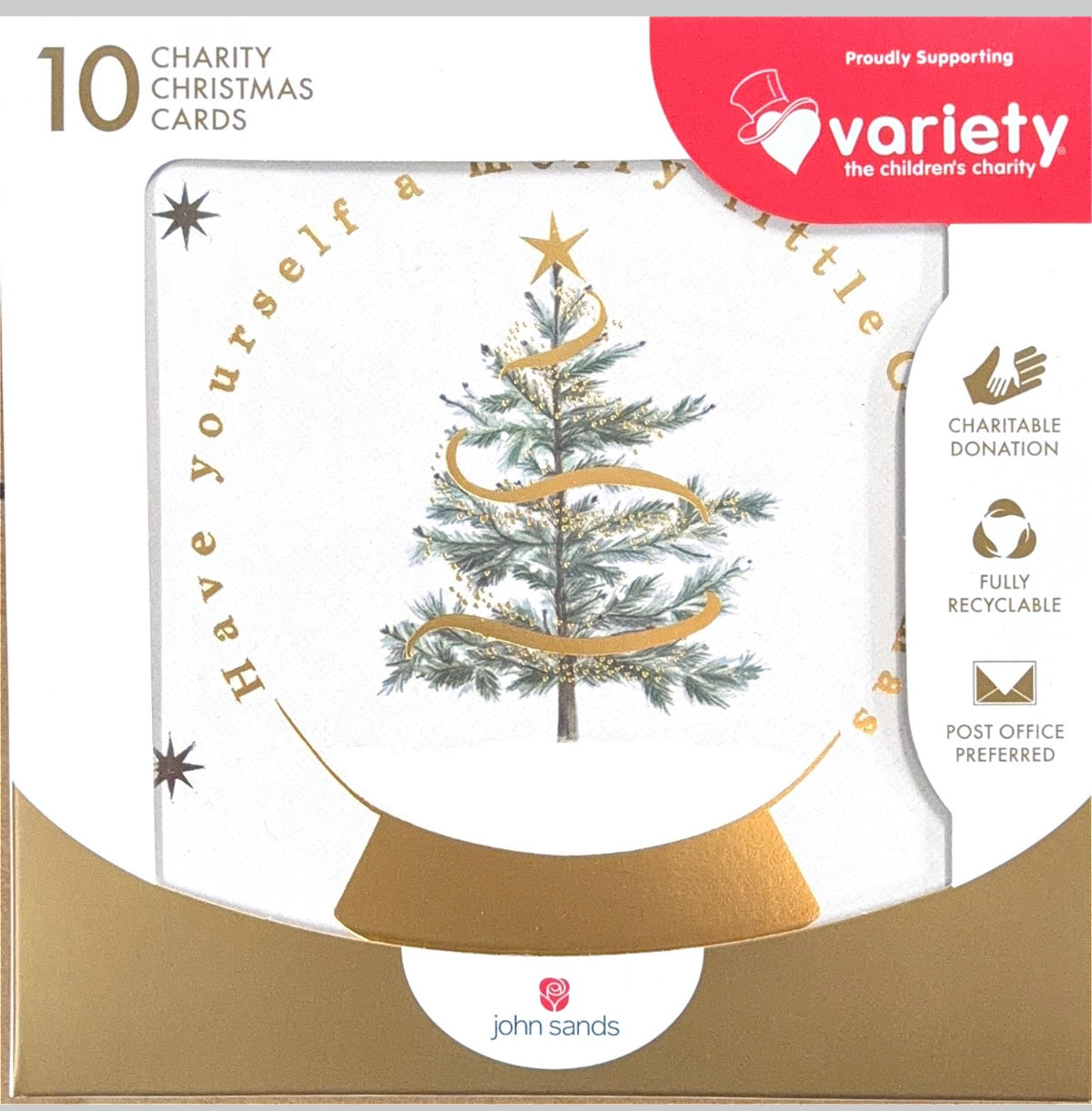 Charity Christmas Boxed Cards/ Tree in Snow