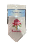 TASMANIAN LADIES HANDKERCHIEF EMBROIDER WARATAH