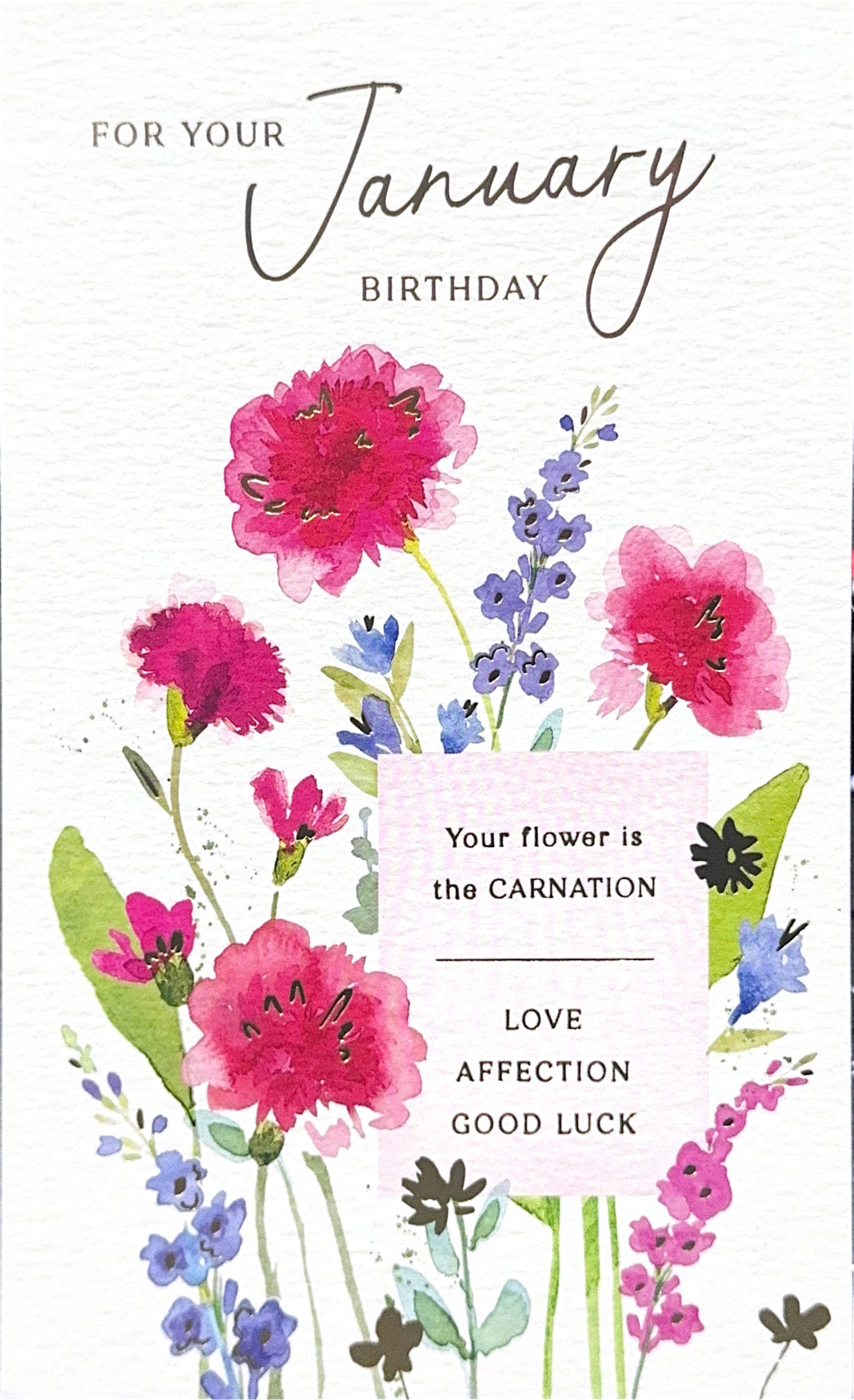 JANUARY MONTHLY BIRTHDAY CARD